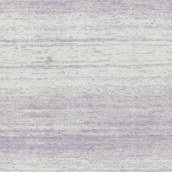 Lavender And Ivory Striped Washable Area Rug With UV Protection Photo 3