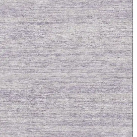 Lavender And Ivory Striped Washable Area Rug With UV Protection Photo 2