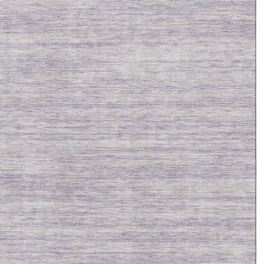 Lavender And Ivory Striped Washable Area Rug With UV Protection Photo 2