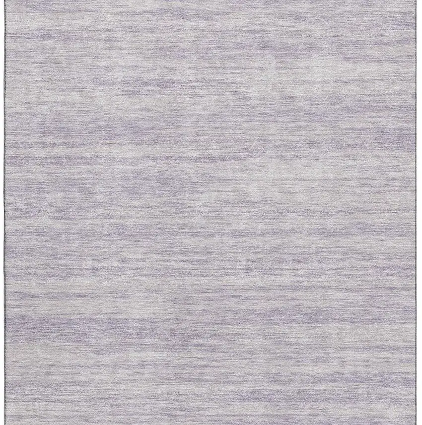 Lavender And Ivory Striped Washable Area Rug With UV Protection Photo 3