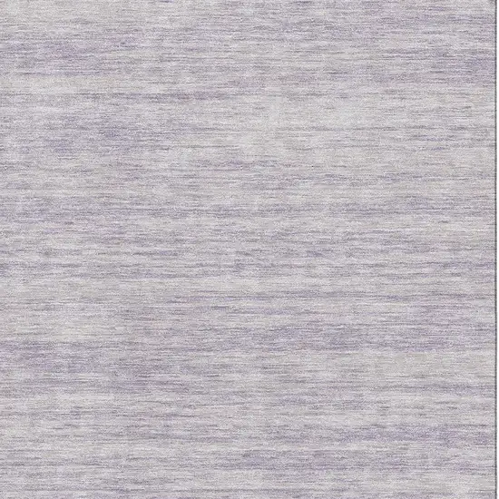 Lavender And Ivory Striped Washable Area Rug With UV Protection Photo 2