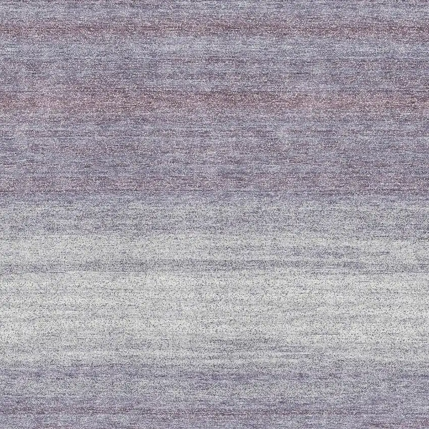 Lavender And Ivory Striped Washable Area Rug With UV Protection Photo 2