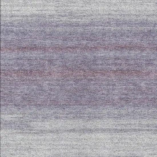 Lavender And Ivory Striped Washable Indoor Outdoor Area Rug Photo 6