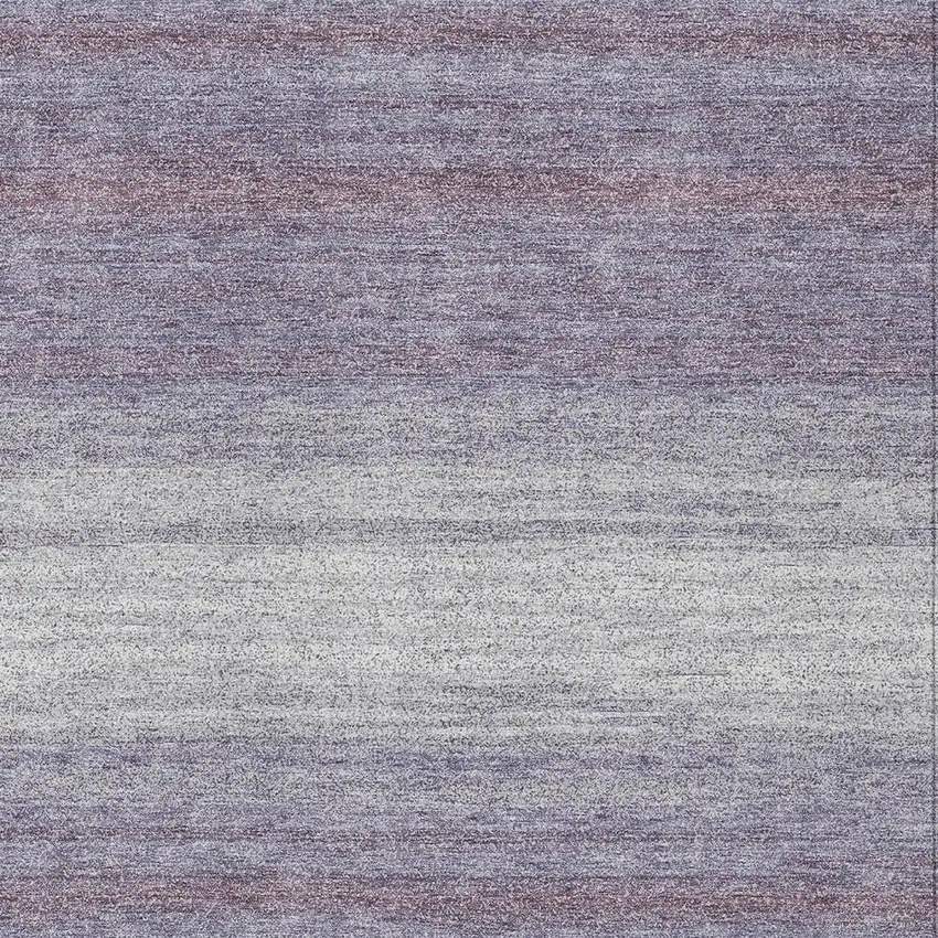 Lavender And Ivory Striped Washable Indoor Outdoor Area Rug Photo 6