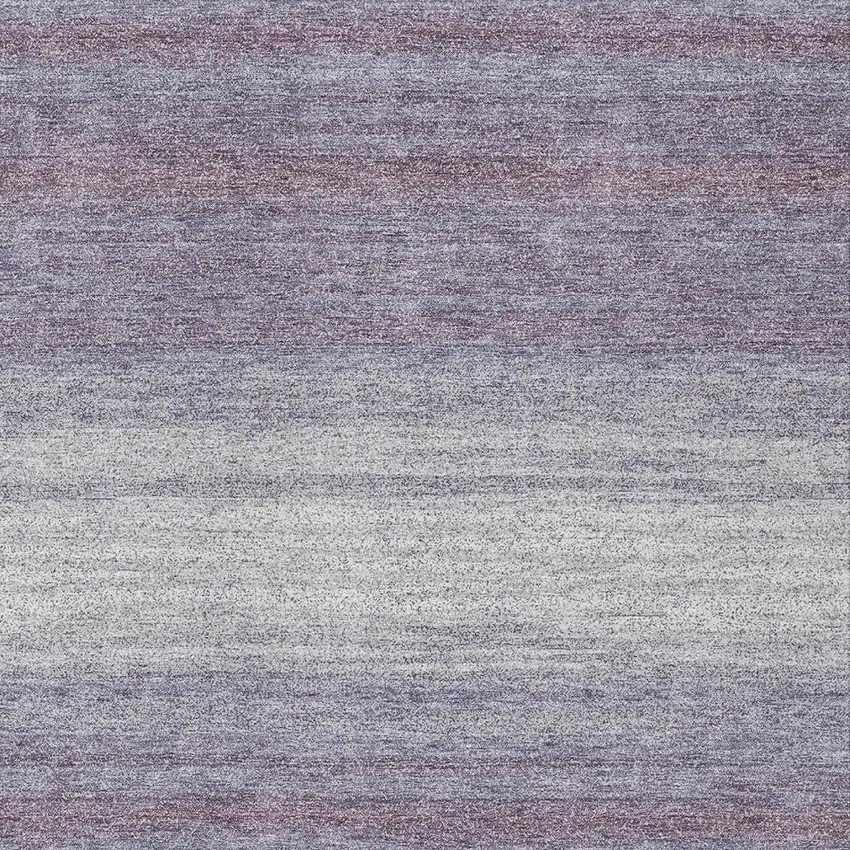 Lavender And Ivory Striped Washable Indoor Outdoor Area Rug Photo 6