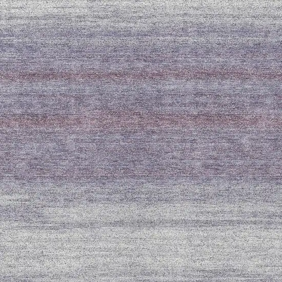 Lavender And Ivory Striped Washable Indoor Outdoor Area Rug Photo 6