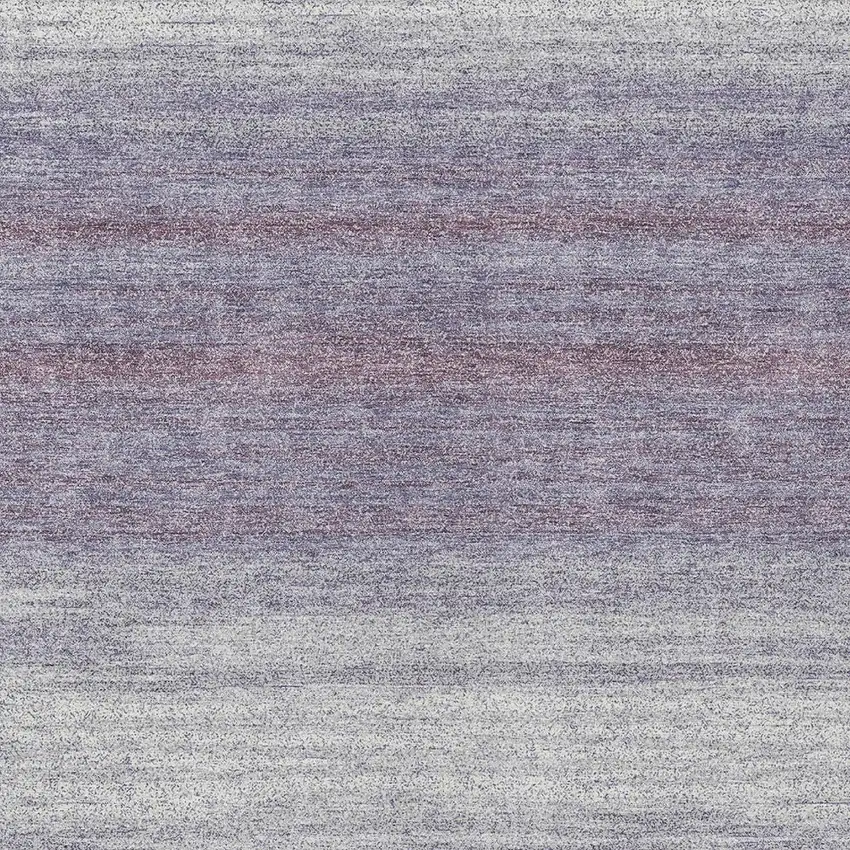Lavender And Ivory Striped Washable Indoor Outdoor Area Rug Photo 6