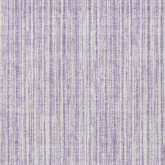 Lavender And Ivory Striped Washable Indoor Outdoor Area Rug Photo 4