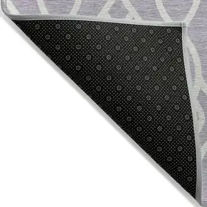 Photo of Lavender And Ivory Trellis Washable Indoor Outdoor Area Rug