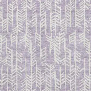 Photo of Lavender And Ivory Tribal Washable Area Rug With UV Protection