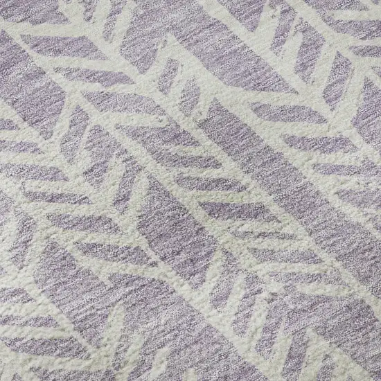 Lavender And Ivory Tribal Washable Area Rug With UV Protection Photo 8