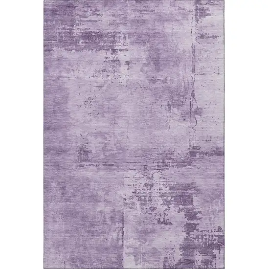 Lavender And Lilac Abstract Washable Area Rug With UV Protection Photo 3