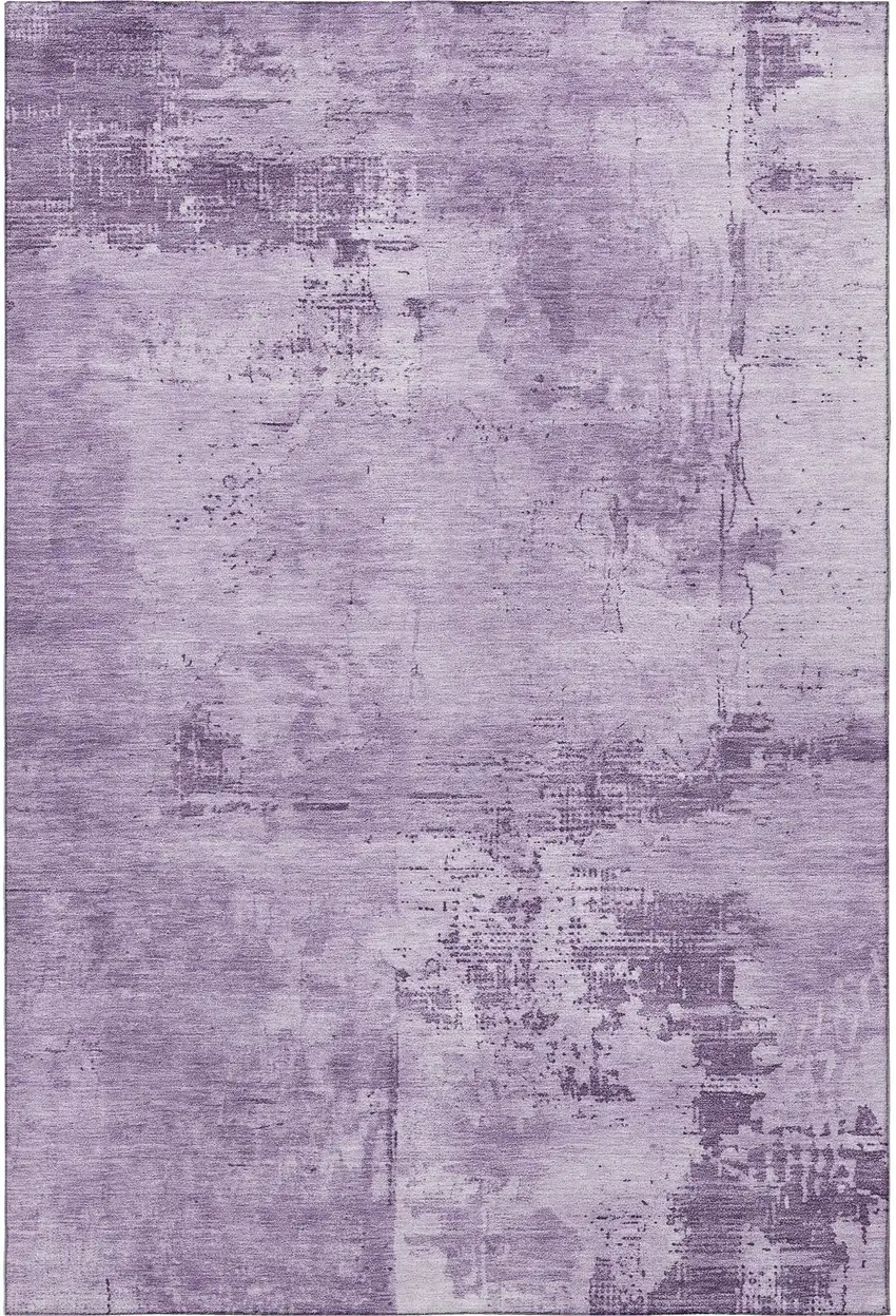 Lavender And Lilac Abstract Washable Area Rug With UV Protection Photo 3