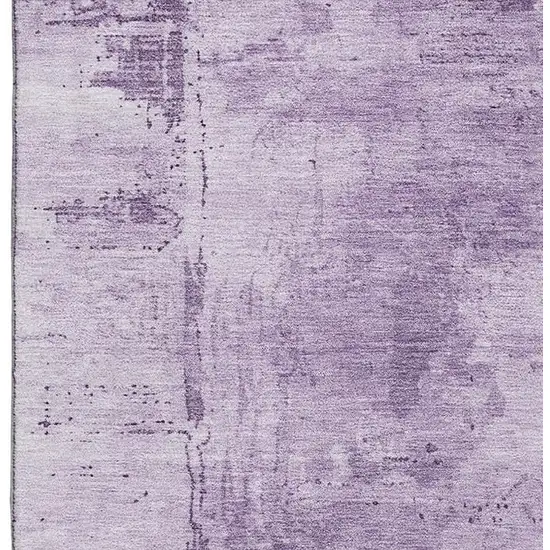 Lavender And Lilac Abstract Washable Area Rug With UV Protection Photo 2