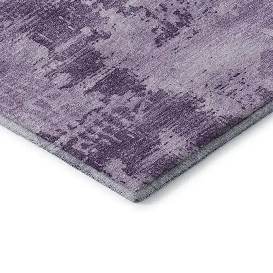 Lavender And Lilac Abstract Washable Area Rug With UV Protection Photo 7