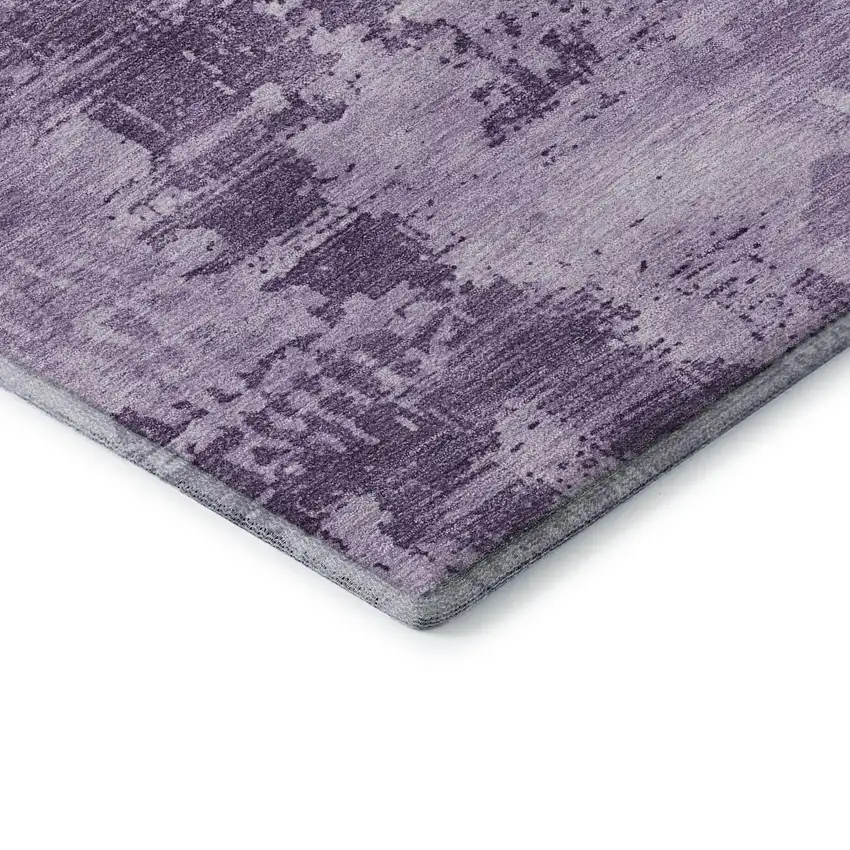 Lavender And Lilac Abstract Washable Area Rug With UV Protection Photo 7