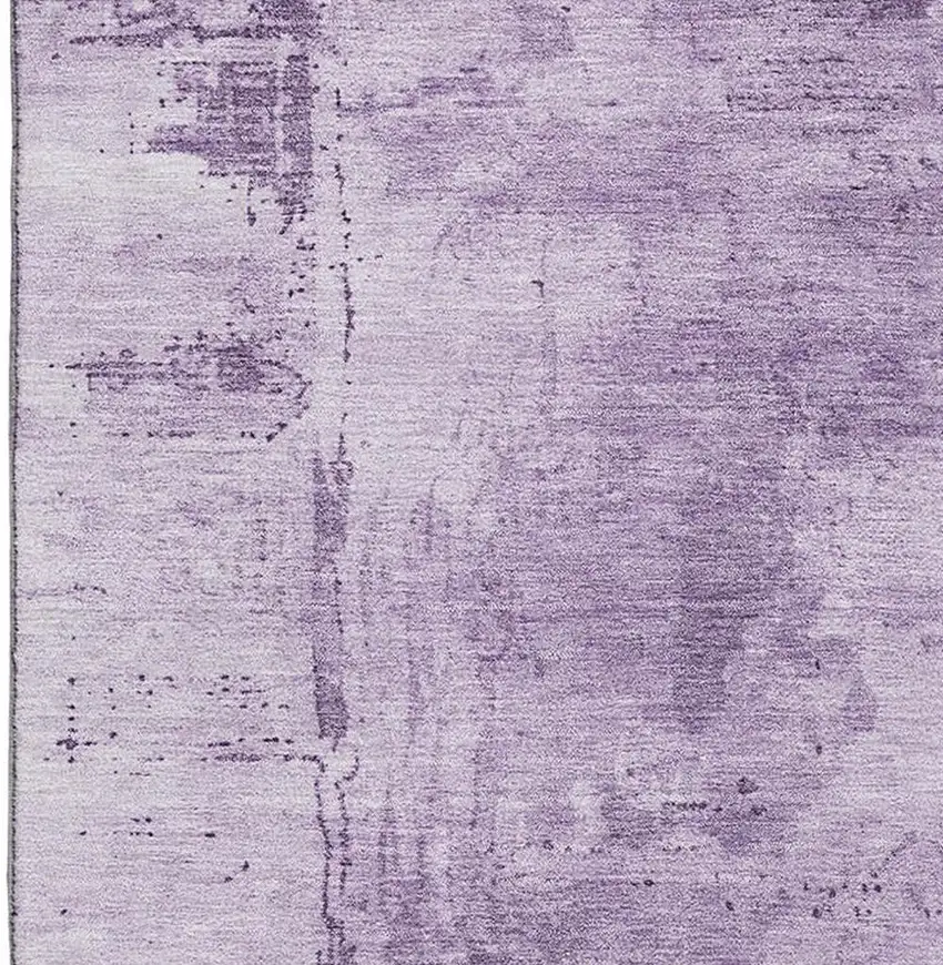 Lavender And Lilac Abstract Washable Area Rug With UV Protection Photo 3
