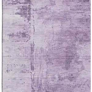 Photo of Lavender And Lilac Abstract Washable Area Rug With UV Protection