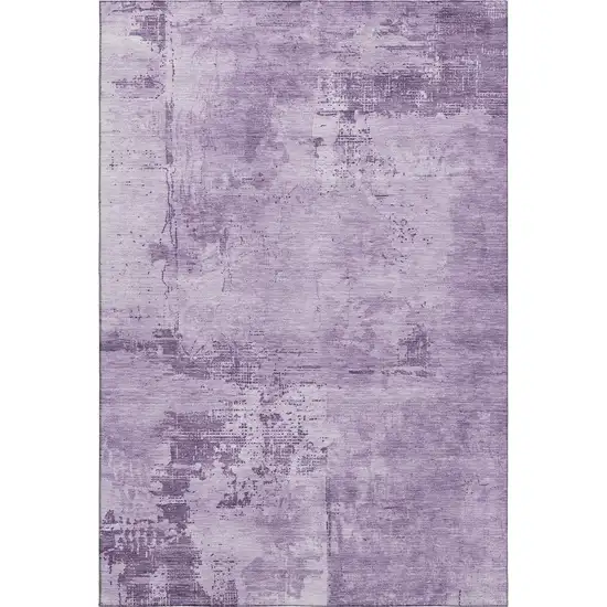 Lavender And Lilac Abstract Washable Area Rug With UV Protection Photo 1