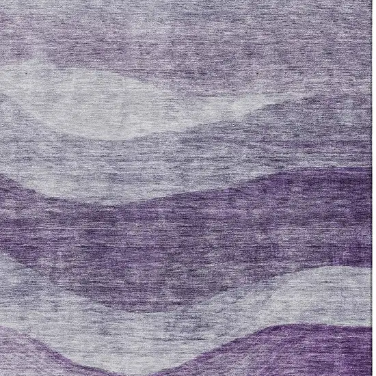 Lavender And Lilac Abstract Washable Area Rug With UV Protection Photo 4