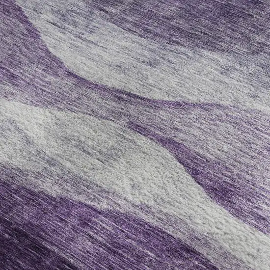 Lavender And Lilac Abstract Washable Area Rug With UV Protection Photo 3