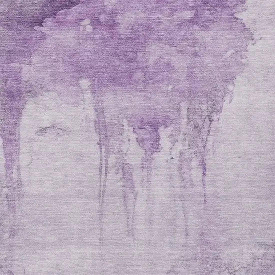 Lavender And Lilac Abstract Washable Indoor Outdoor Area Rug Photo 6