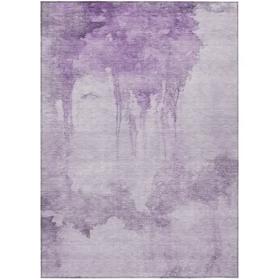 Lavender And Lilac Abstract Washable Indoor Outdoor Area Rug Photo 1