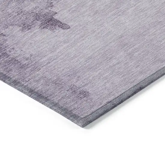 Lavender And Lilac Abstract Washable Indoor Outdoor Area Rug Photo 7