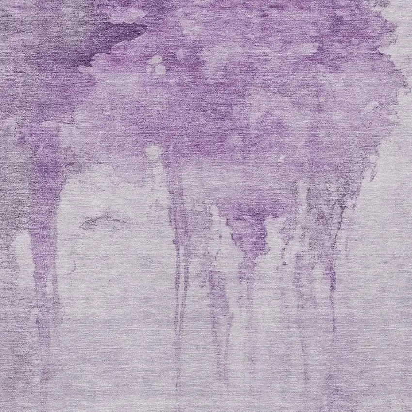 Lavender And Lilac Abstract Washable Indoor Outdoor Area Rug Photo 3