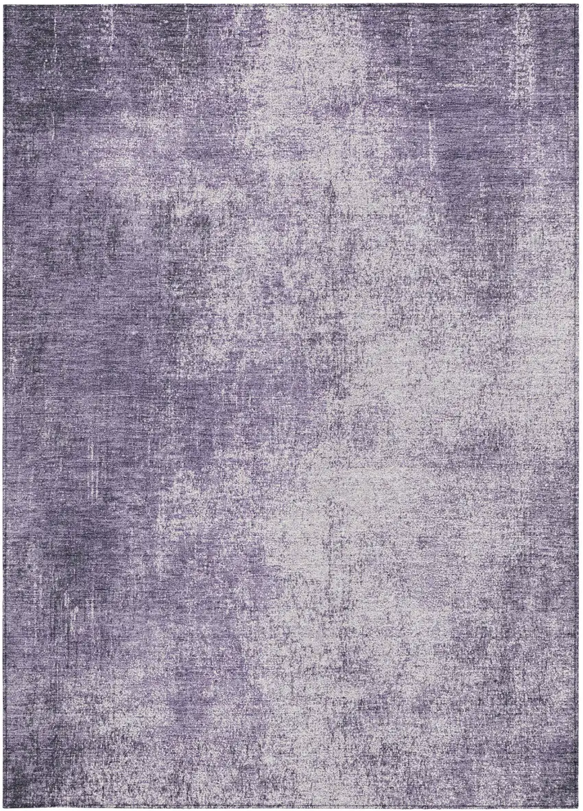Lavender And Lilac Abstract Washable Indoor Outdoor Area Rug Photo 4