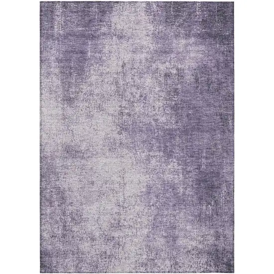 Lavender And Lilac Abstract Washable Indoor Outdoor Area Rug Photo 1