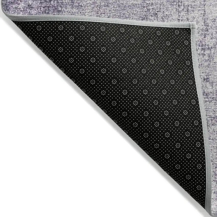 Lavender And Lilac Abstract Washable Indoor Outdoor Area Rug Photo 7