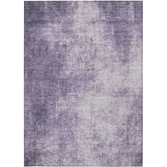 Lavender And Lilac Abstract Washable Indoor Outdoor Area Rug Photo 1