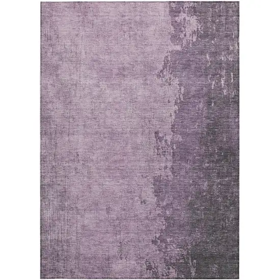 Lavender And Lilac Abstract Washable Indoor Outdoor Area Rug Photo 3