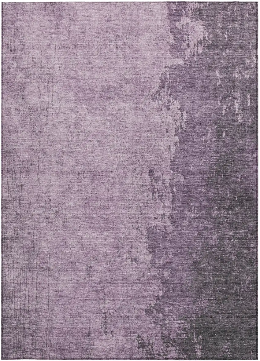 Lavender And Lilac Abstract Washable Indoor Outdoor Area Rug Photo 3