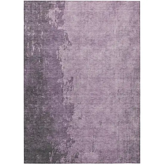 Lavender And Lilac Abstract Washable Indoor Outdoor Area Rug Photo 8