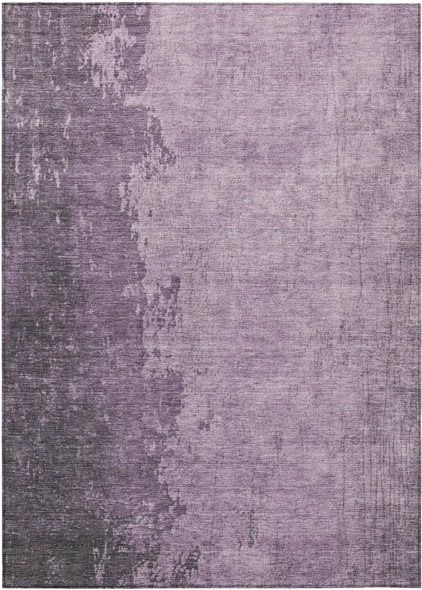 Lavender And Lilac Abstract Washable Indoor Outdoor Area Rug Photo 8