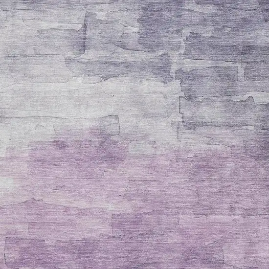 Lavender And Lilac Striped Washable Area Rug With UV Protection Photo 2