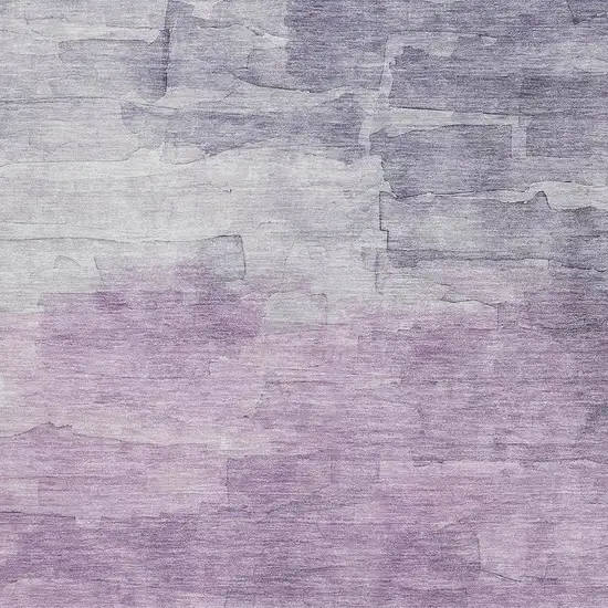 Lavender And Lilac Striped Washable Area Rug With UV Protection Photo 2
