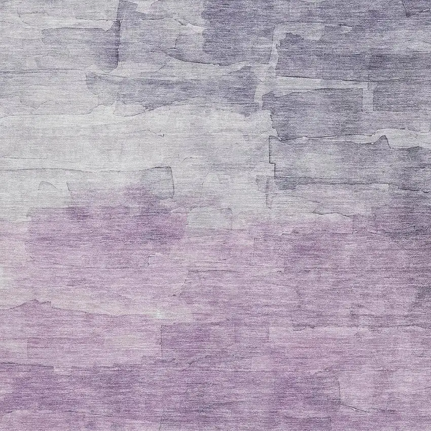 Lavender And Lilac Striped Washable Area Rug With UV Protection Photo 2