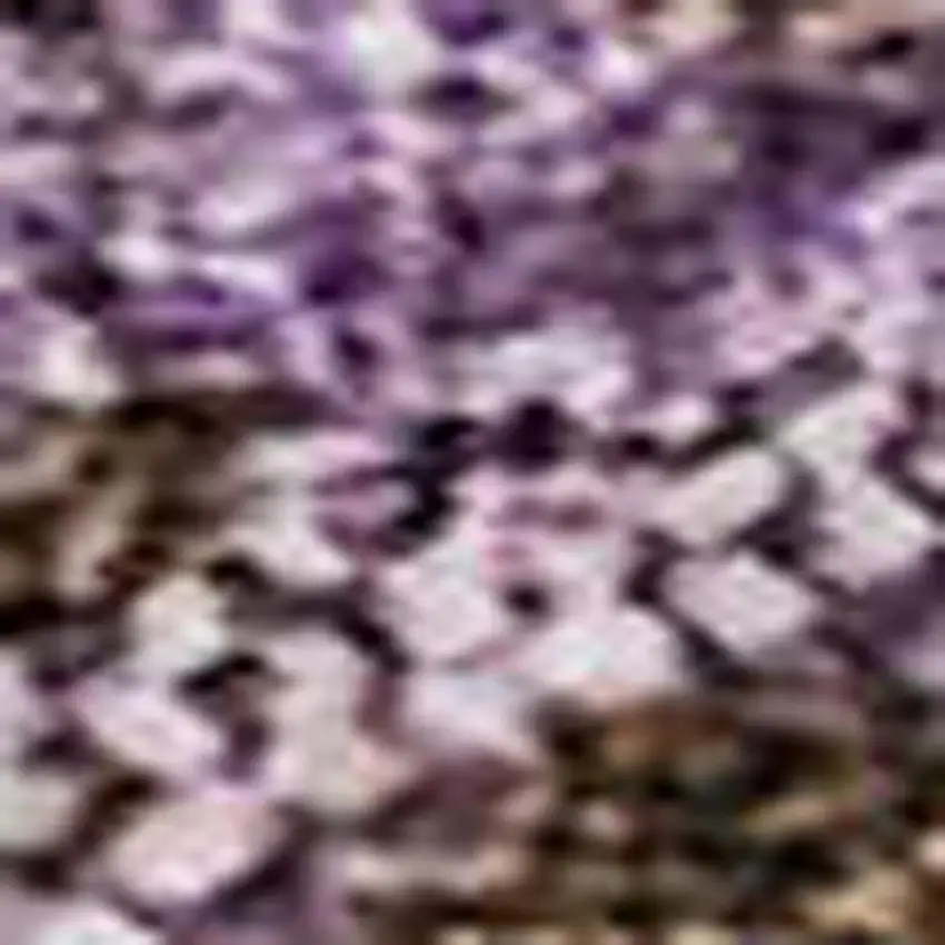 Lavender And Mauve Abstract Washable Area Rug With UV Protection Photo 2