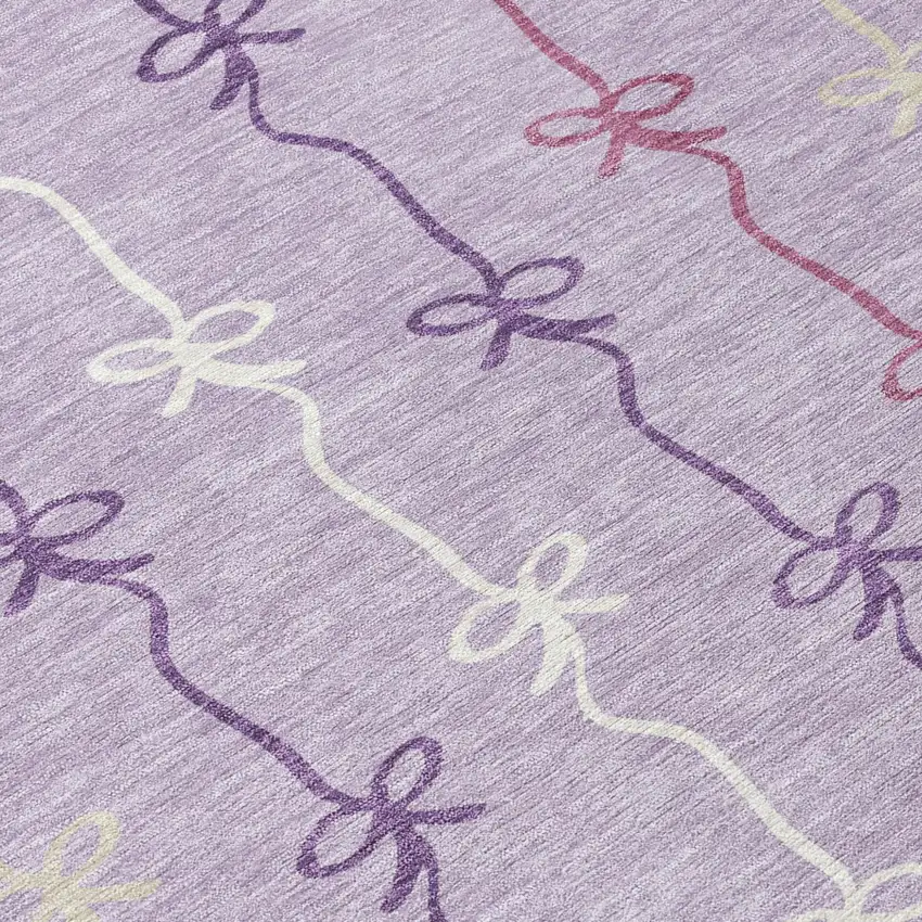 Lavender And Mauve Southwestern Washable Indoor Outdoor Area Rug Photo 5