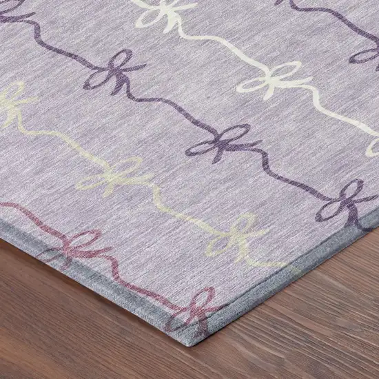 Lavender And Mauve Southwestern Washable Indoor Outdoor Area Rug Photo 4