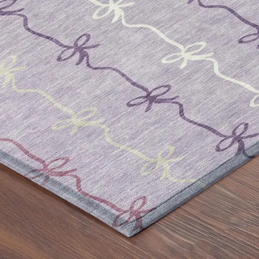 Lavender And Mauve Southwestern Washable Indoor Outdoor Area Rug Photo 4