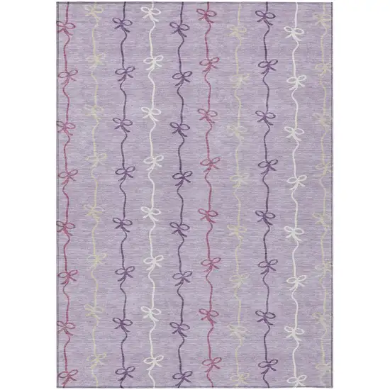 Lavender And Mauve Southwestern Washable Indoor Outdoor Area Rug Photo 1