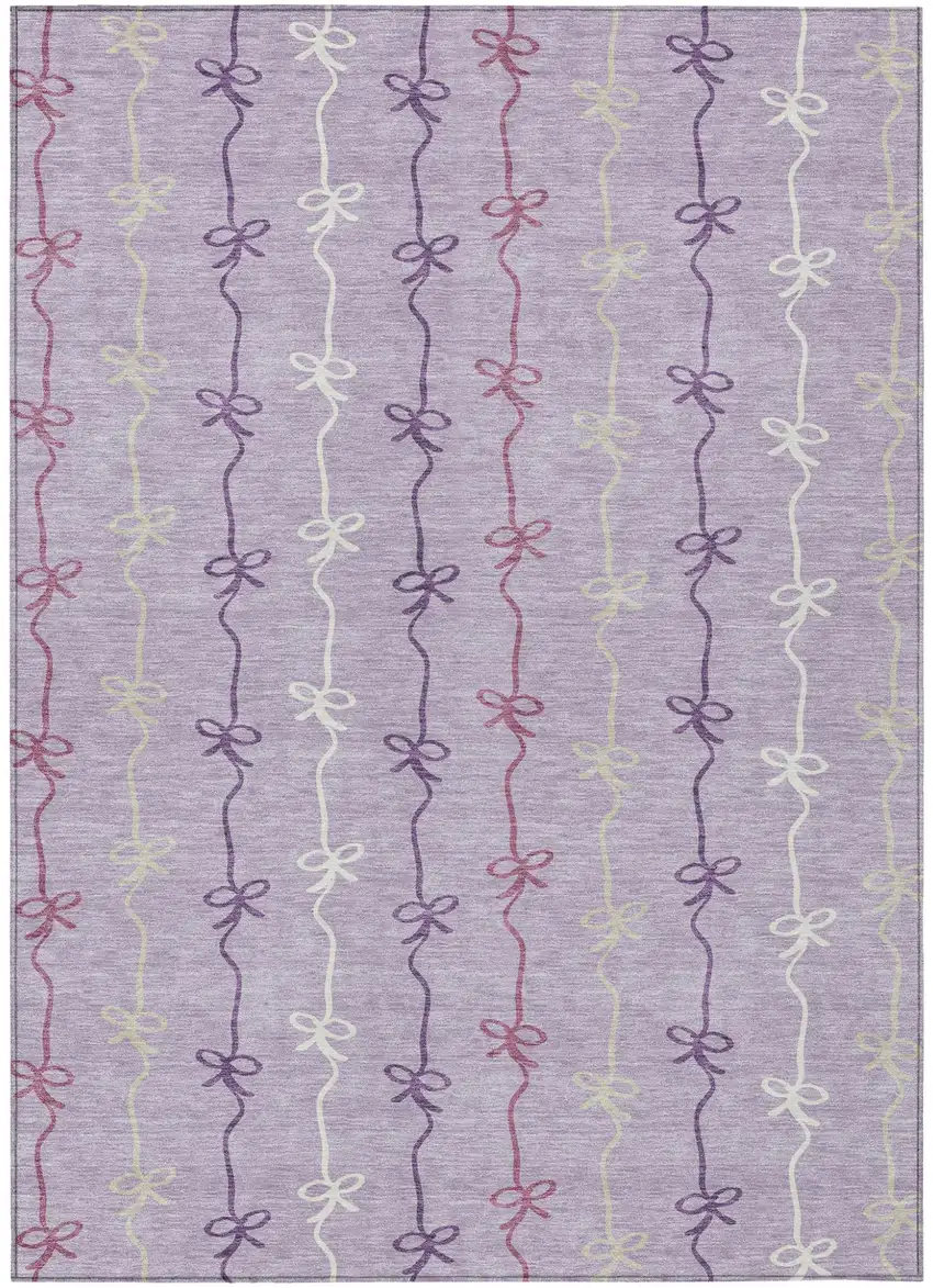 Lavender And Mauve Southwestern Washable Indoor Outdoor Area Rug Photo 1