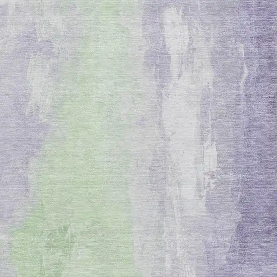 Lavender And Mint Green Abstract Washable Indoor Outdoor Area Rug Photo 3