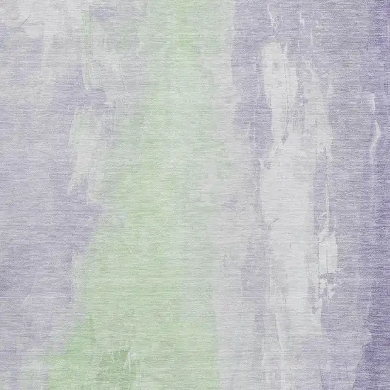Lavender And Mint Green Abstract Washable Indoor Outdoor Area Rug Photo 3