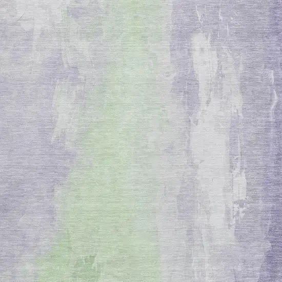 Lavender And Mint Green Abstract Washable Indoor Outdoor Area Rug Photo 3