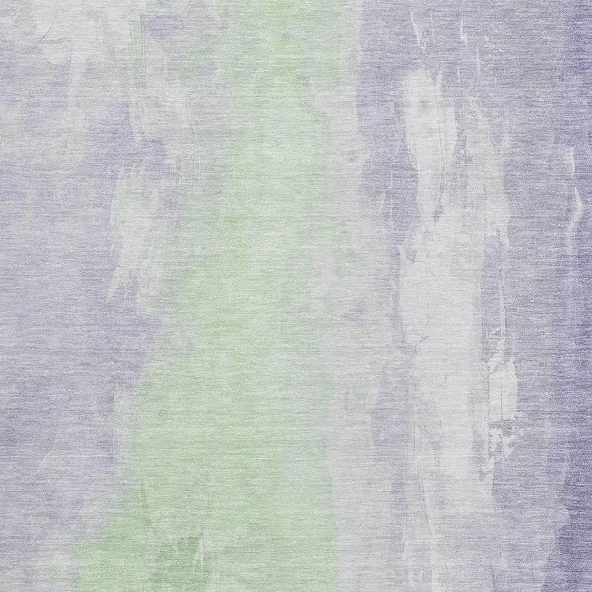Lavender And Mint Green Abstract Washable Indoor Outdoor Area Rug Photo 3